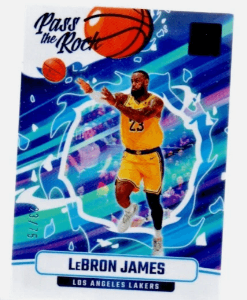 LeBron James 2024-25 Panini Donruss Pass The Rock numbered 23/75
